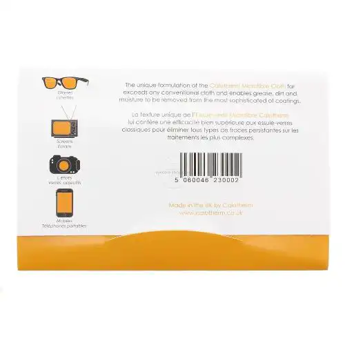 CaloclothBackWaterMark-1 Calotherm - Calocloth - Microfibre Cleaning Cloth - Eyecare-Shop - 2