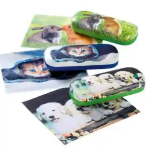 Fluffy Glasses Case with Macrofibre Cloth