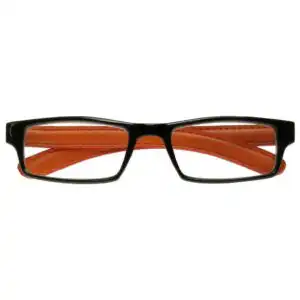 GL2128_Prague_Black_Orange_Front-1 +3.00 Reading Glasses - Unisex - Black&Orange - Prague - Eyecare-Shop - 1