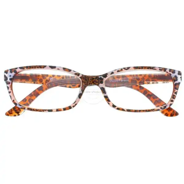 Googlokers_Glasses_GL2201-BrazilWaterMark-1 +2.00 Reading Glasses - Womens - Dark Leopard - Brazil - Eyecare-Shop