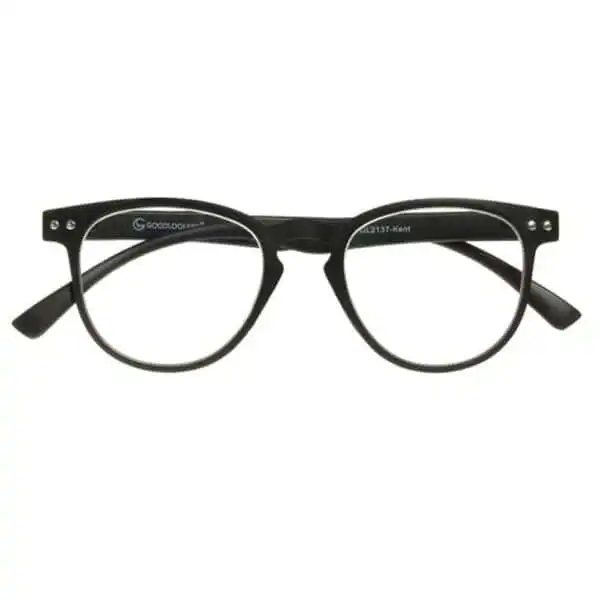 Kent-Black-Front-1 +3.50 Reading Glasses | Matt Black | Kent