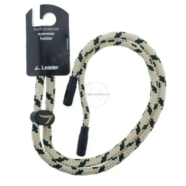Leader_EyewearHolder_CreamBrGrWaterMark Sports Glasses Cord by Leader - Eyecare-Shop - 1