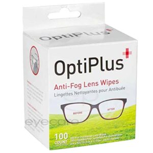 Anti-Fog Lens Wipes OptiPlus  - 100 Wipe Pack