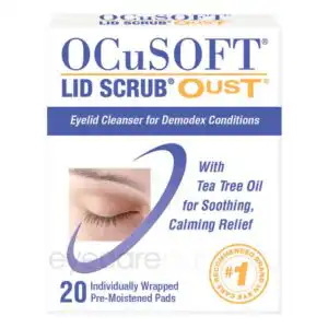 Oust Demodex Eye Lid Cleansing Wipes with Tea Tree Oil - 20 Pack