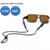 Croakies Terra System Adjustable Combo - Black S/M and M/L End
