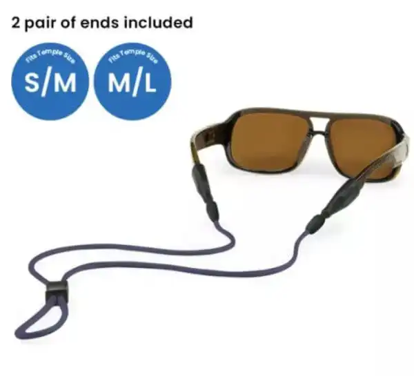 Croakies Terra System Adjustable Combo - Black S/M and M/L End