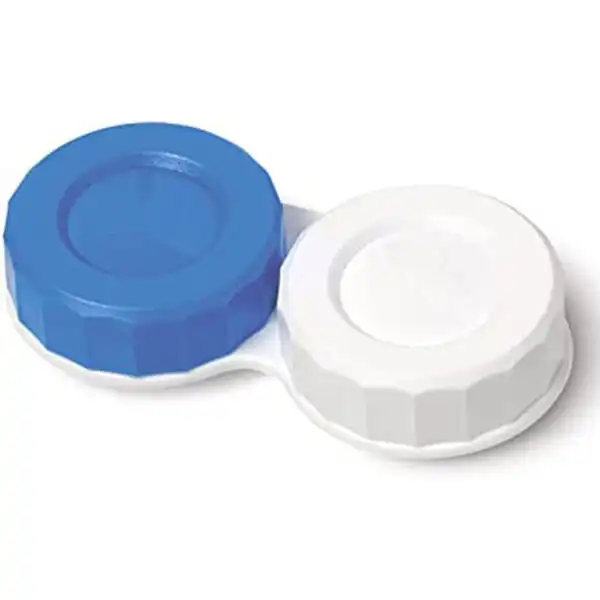 standardvlueandwhite-1 Flat Contact Lens Case For Hard & Gas Permeable Lenses